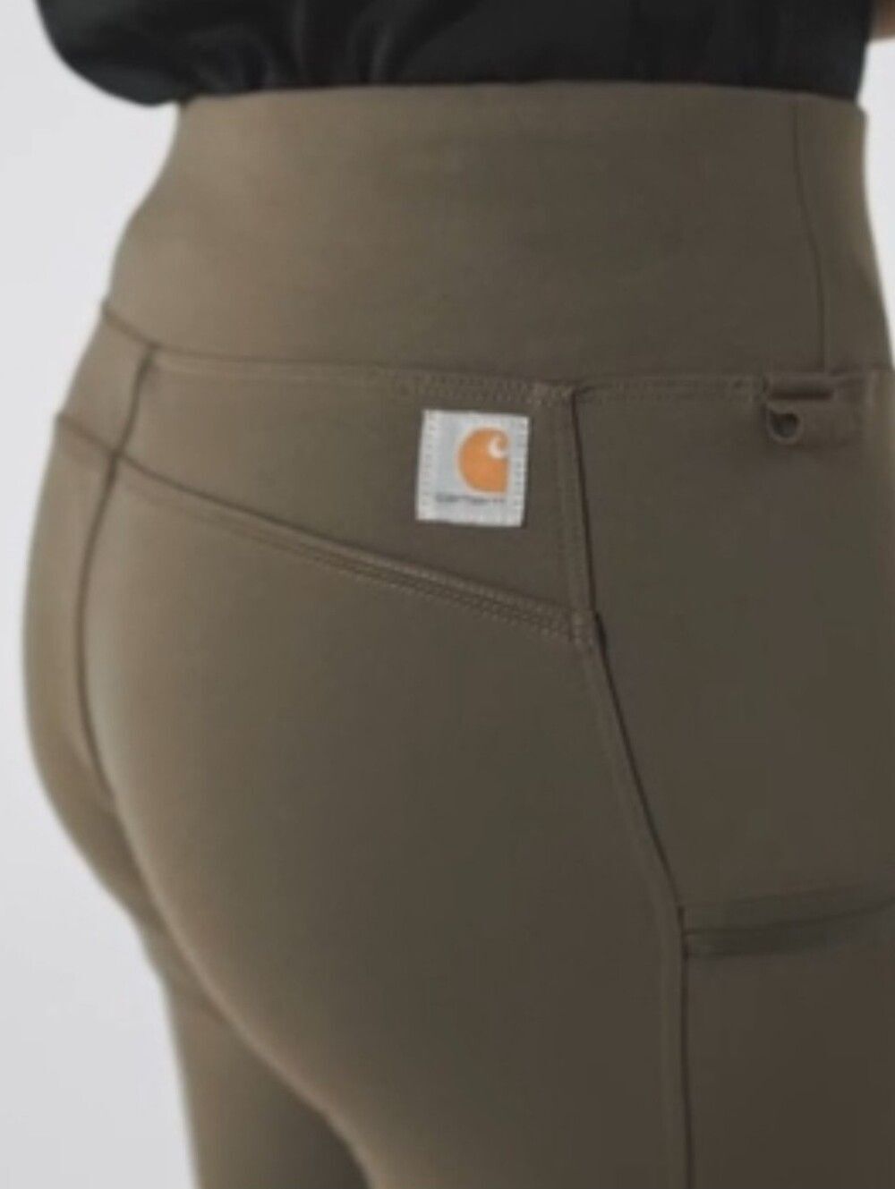 NWT Carhartt Force Fitted Lightweight Utility Leggings Olive Green XS Regular